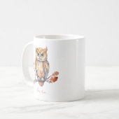 Mug Hibou personnalisé (Devant gauche)