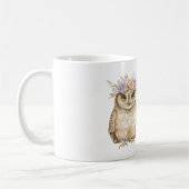 Mug Hibou portant des fleurs (Gauche)