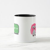 Mug Hibou rose au tableau (Centre)