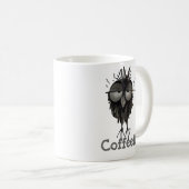 Mug Hibou somnolent mignon et drôle fait sur commande (Devant droit)