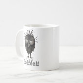Mug Hibou somnolent mignon et drôle fait sur commande (Devant gauche)