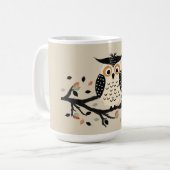 Mug Hibou sur une branche (Devant gauche)