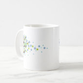 Mug Hibou venteux bleu d'arbre (Devant gauche)