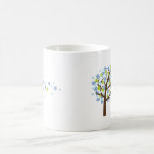 Mug Hibou venteux bleu d'arbre (Centre)