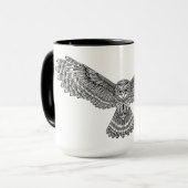 Mug Hibou Zendoodle de vol (Devant gauche)