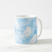 Mug Hiboux Bleus Blancs (Devant droit)