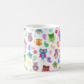 Mug Hiboux d'arc-en-ciel - lumière (Centre)