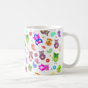 Mug Hiboux d'arc-en-ciel - lumière