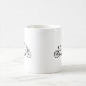 Mug hiboux mignons sur la bicyclette tandem (Centre)