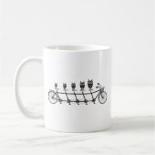 Mug hiboux mignons sur la bicyclette tandem (Gauche)