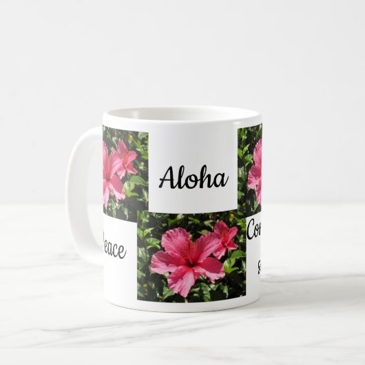Mug - Hibuscus et signification de Aloha (Devant gauche)