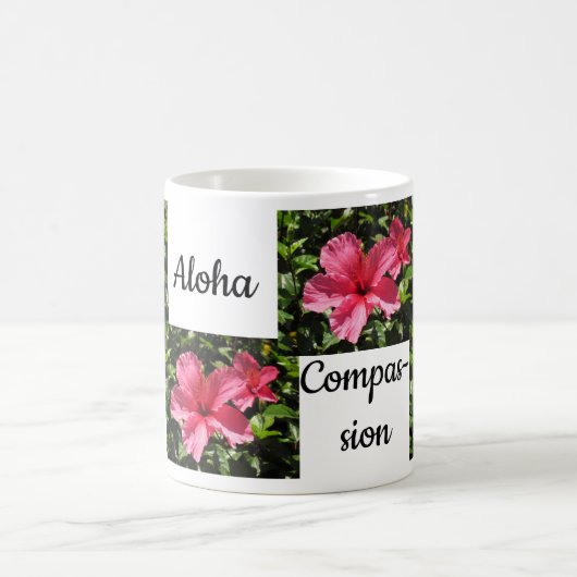 Mug - Hibuscus et signification de Aloha (Centre)