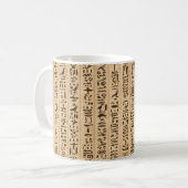 Mug Hiéroglyphes égyptiens, grunge sans couture motif (Devant gauche)