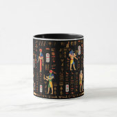 Mug Hiéroglyphes et divinités de l'Égypte d'or sur le  (Centre)