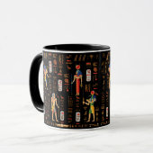 Mug Hiéroglyphes et divinités de l'Égypte d'or sur le  (Devant gauche)