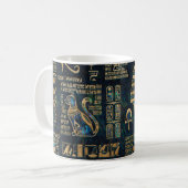 Mug Hiéroglyphes et divinités égyptiens - ormeau et or (Devant gauche)