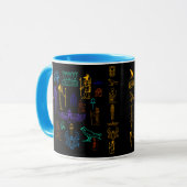 Mug Hiéroglyphes et symboles de l'Egyptian (Devant gauche)