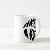 Mug High As A Kite Black Typography (Devant droit)