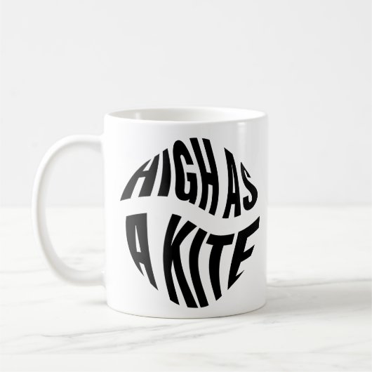 Mug High As A Kite Black Typography (Gauche)