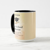 Mug High School Graduation Personalized Sunburst (Devant gauche)