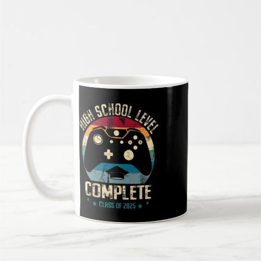 Mug High School Level Complete Gamer Cl Of 2025 Gradua (Gauche)