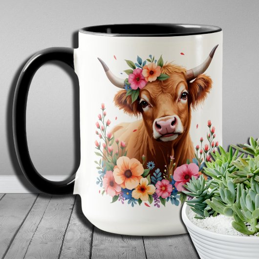 Mug Highland Charm Designs Cute Scottish Highland Cow