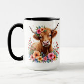 Mug Highland Charm Designs Cute Scottish Highland Cow (Gauche)