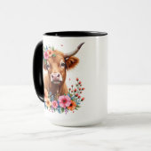 Mug Highland Charm Designs Cute Scottish Highland Cow (Devant gauche)