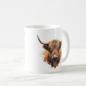 Mug Highland Coo Greeting Card -  (Devant droit)