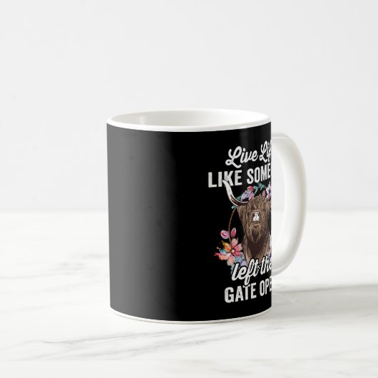 Mug Highland Cow Funny (Devant droit)