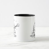 Mug Highland Cow Plays Acoustic Guitar (Centre)