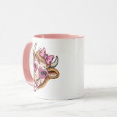 Mug Highland Cow Valentine Coquette Saint-Valentin (Devant gauche)