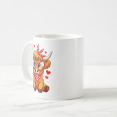 Mug Highland Cow Valentines Day Funny Hearts Valentine (Devant gauche)