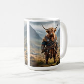 Mug Highland Cow Viking, (Devant droit)