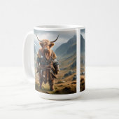 Mug Highland Cow Viking, (Devant gauche)
