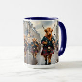 Mug Highland Harmony : Bagpipe Highland Cow Band (Devant droit)