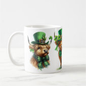 Mug Highland Scottish vache St. Patrick's Day don drôl (Gauche)