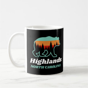 Mug Highlands North Carolina NC Bear Retro Vintage