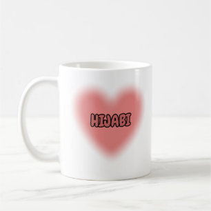 Mug HIJABI Joli cœur rose Dessin de hijab