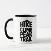 Mug Hike Climb Peak Trail Mountain Typography (Gauche)