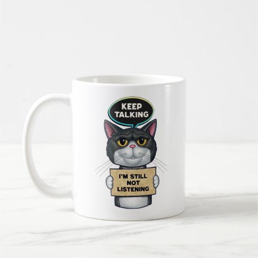 Mug Hilarié Cute Tuxedo Kitty Chat (Gauche)