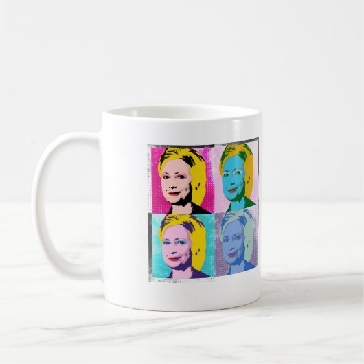 Mug hillary 2016 pop art - - (Gauche)