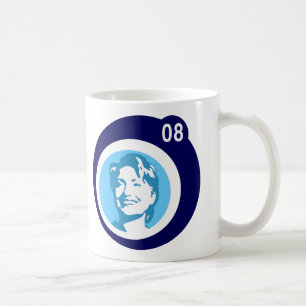 Mug hillary clinton 08. bulles bleues.