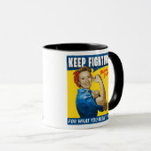 Mug Hillary Clinton Continuez à lutter (Devant droit)