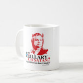 Mug Hillary ou Satan - quelle différence - anti (Devant gauche)