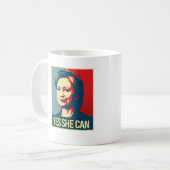 Mug hillary - oui elle peut - - (Devant gauche)