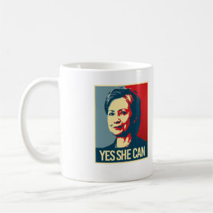 Mug hillary - oui elle peut - -
