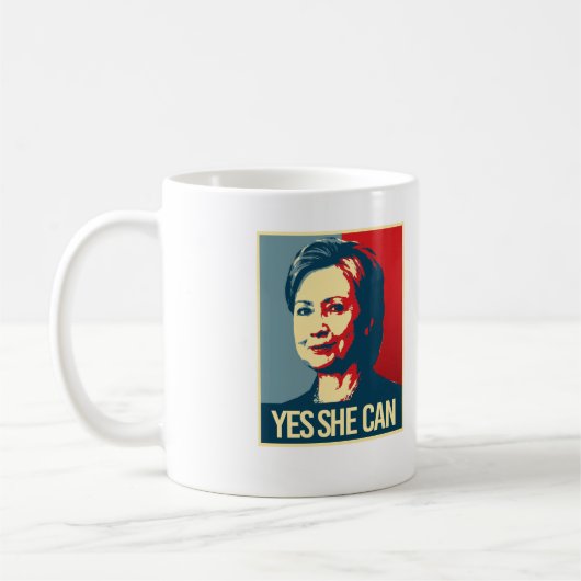Mug hillary - oui elle peut - - (Gauche)