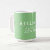 Mug Hillsboro Oregon Latitude Longitude (Devant gauche)