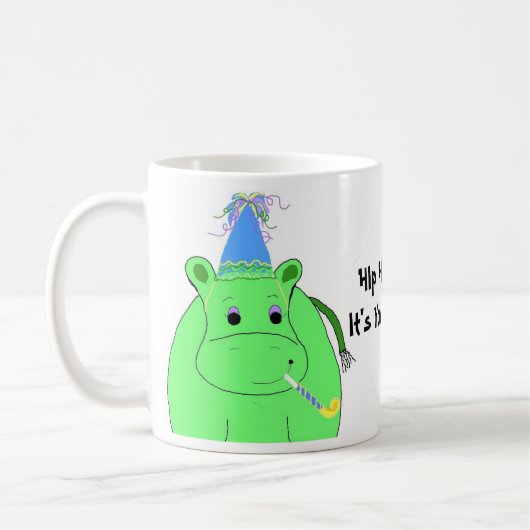 Mug Hip Hip Hourra - Anniversaire (Gauche)